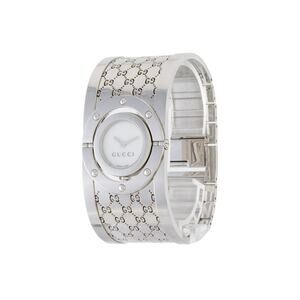 Gucci Silver-tone stainless steel GG Monogram Twirl watch